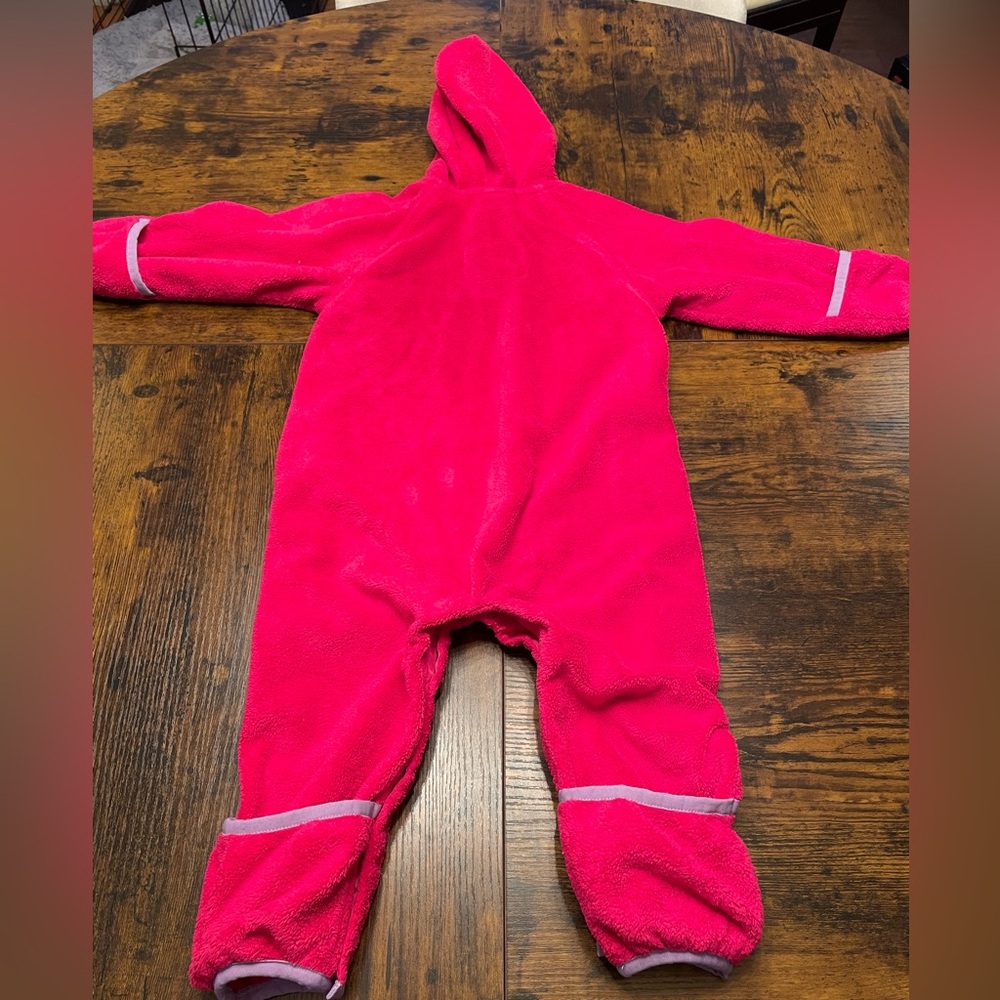 Fuchsia Fleece Snow Suit Boy Girl - Picture 3 of 4